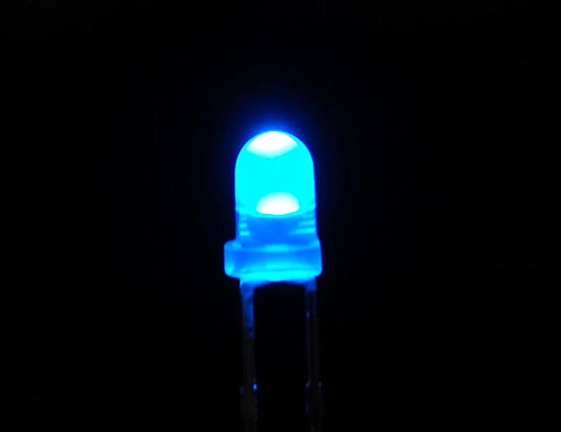 Diffused 3mm LED- Red, White or Blue, 25 pack