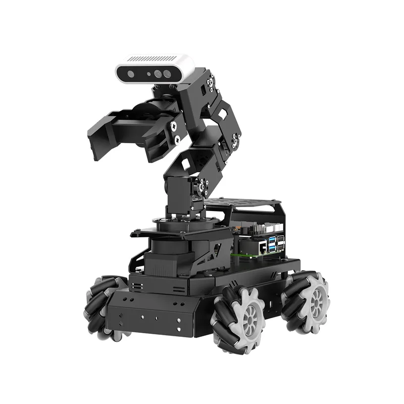 Hiwonder LanderPi Raspberry Pi Robot Car with AI Vision Robotic Arm, Support ROS2, Large AI Model (ChatGPT), SLAM Mapping/Navigation, AI Voice Interaction, Intelligent Sorting