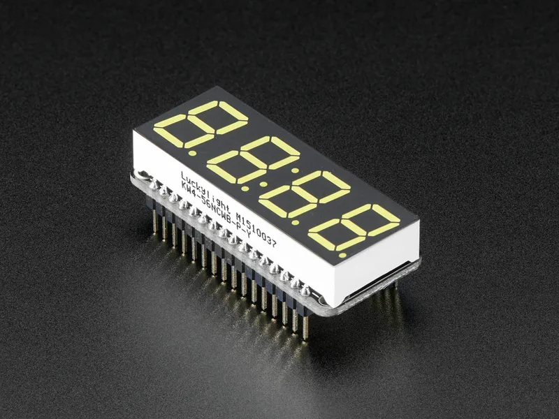 Adafruit 0.56" 4-Digit 7-Segment Display w/ FeatherWing - White