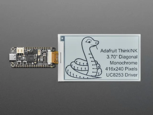 3.7" 416x240 Monochrome Black/White eInk / ePaper - Bare Display