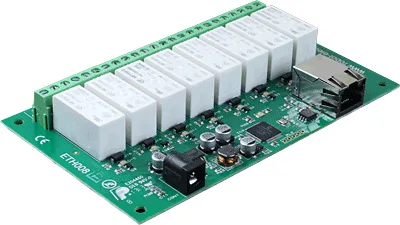 ETH008 - 8 relay outputs at 16A