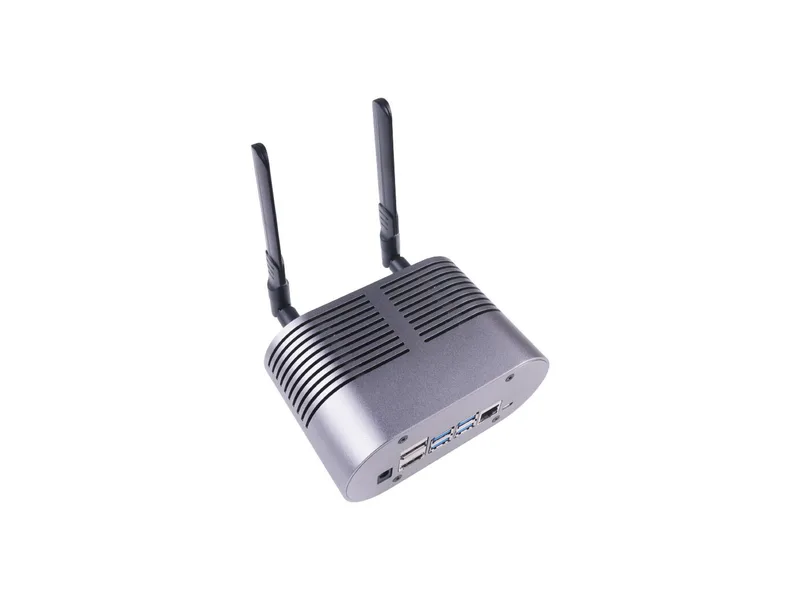 Jetson SUB Mini PC-Silver with Jetson Xavier NX module, Aluminium case with heatsink, 128GB SSD, WiFi, Antennas and pre-installed JetPack System