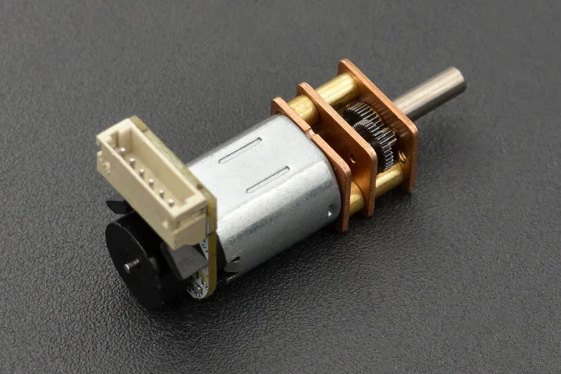 Micro Metal Geared motor w/Encoder - 6V 105RPM 150:1