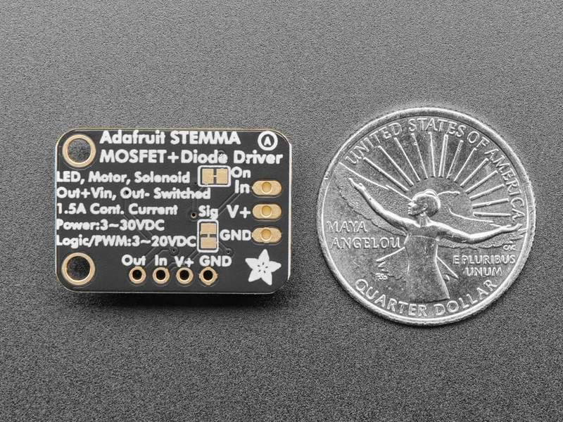 Adafruit MOSFET Driver - For Motors, Solenoids, LEDs, etc STEMMA JST PH 2mm