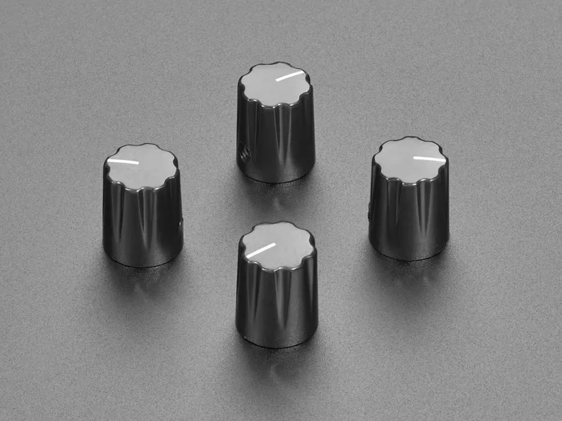 Black Micro Potentiometer Knob - 4 Pack