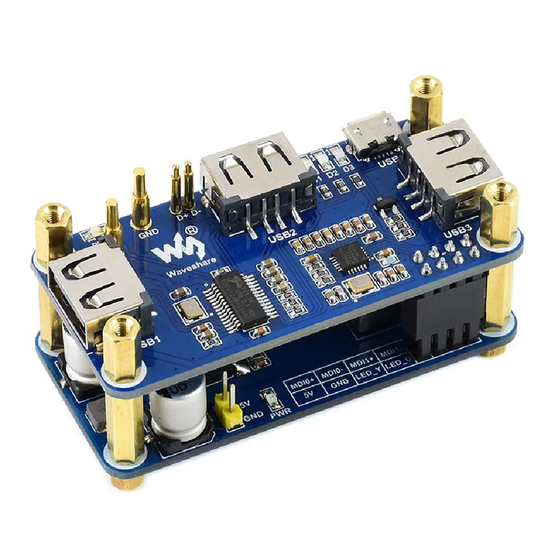 Raspberry Pi Zero用PoE / USBハブ基板