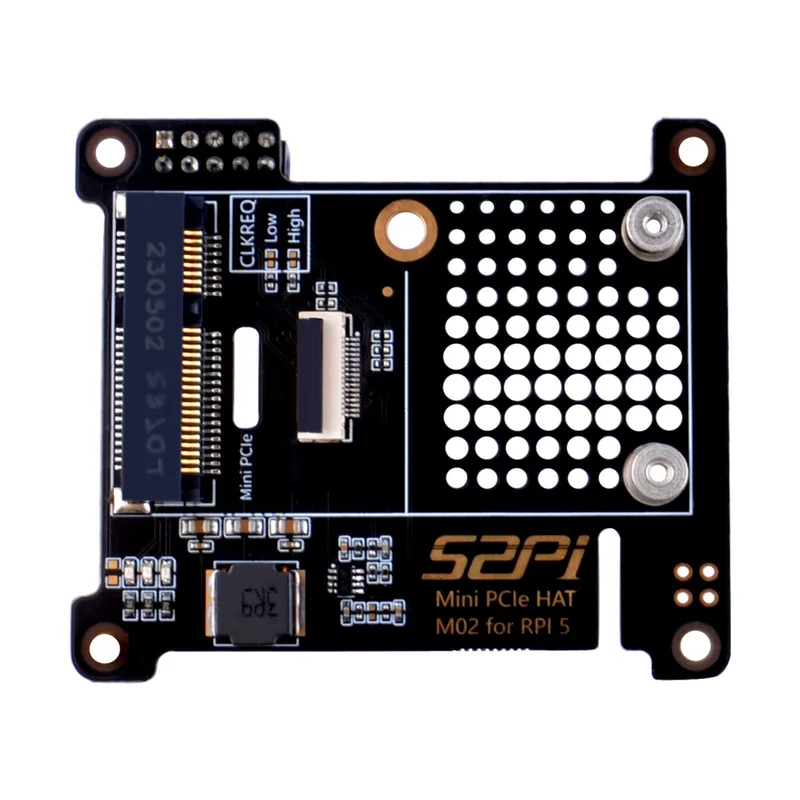 52Pi M02 PCIe Express to Mini PCIe HAT for Raspberry Pi 5, Support Mini PCIe Devices Network Cards Mini PCIe Adapter
