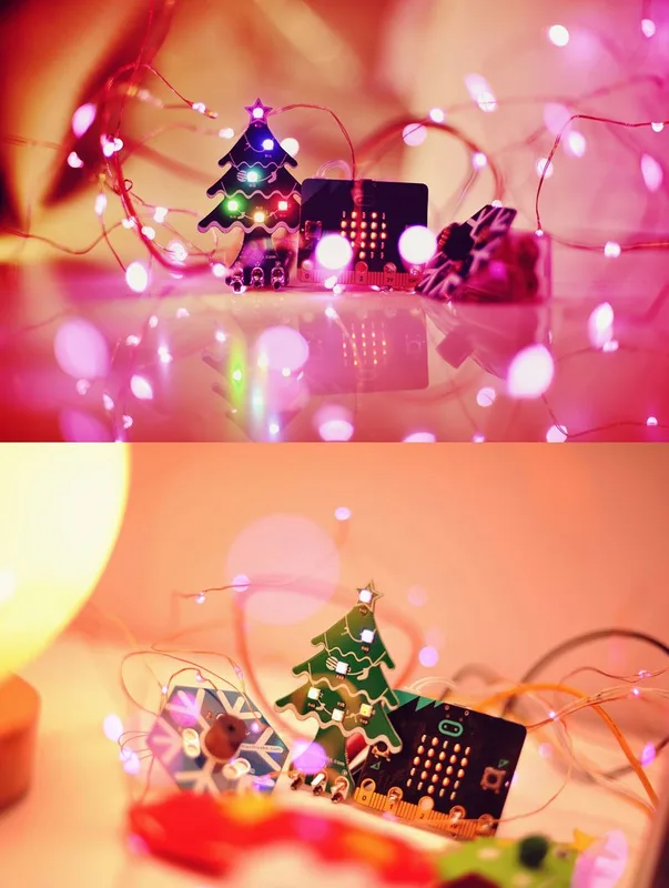micro:bit Christmas kits (Christmas Tree Rainbow LED and Snowflake Buzzer)