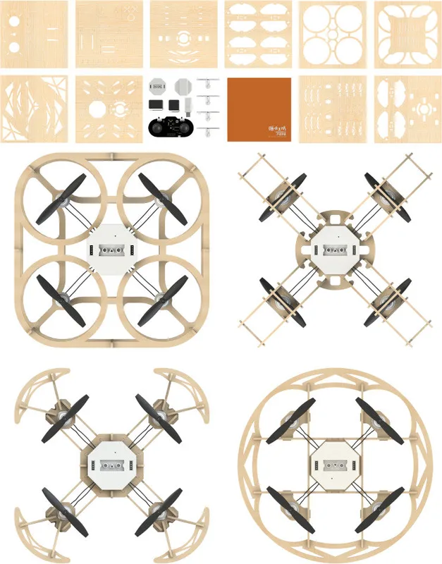 Airwood 4 in 1 Drone Kit with Camera and Program module and 3x Battery