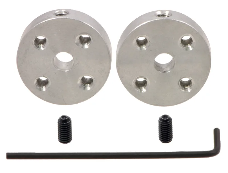 Pololu Universal Aluminum Mounting Hub for 4mm Shaft, #4-40 Holes (2-Pack)
