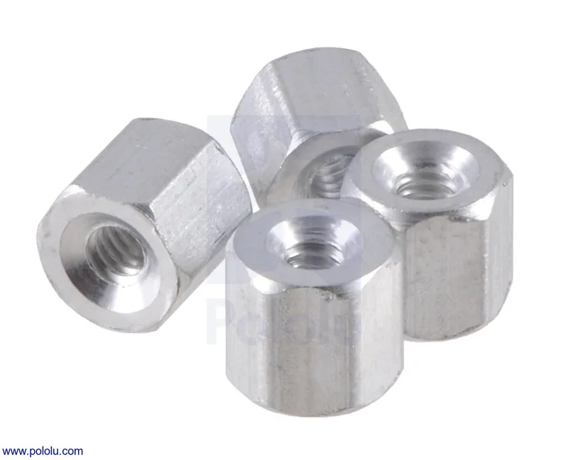Aluminum Standoff: 3/16" Length, 2-56 Thread, F-F (4-Pack)