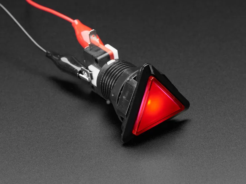 LED Illuminated Triangle Pushbutton - Red