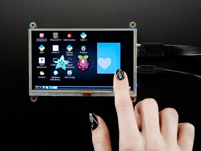 HDMI 5" 800x480 Display Backpack - With Resistive Touchscreen