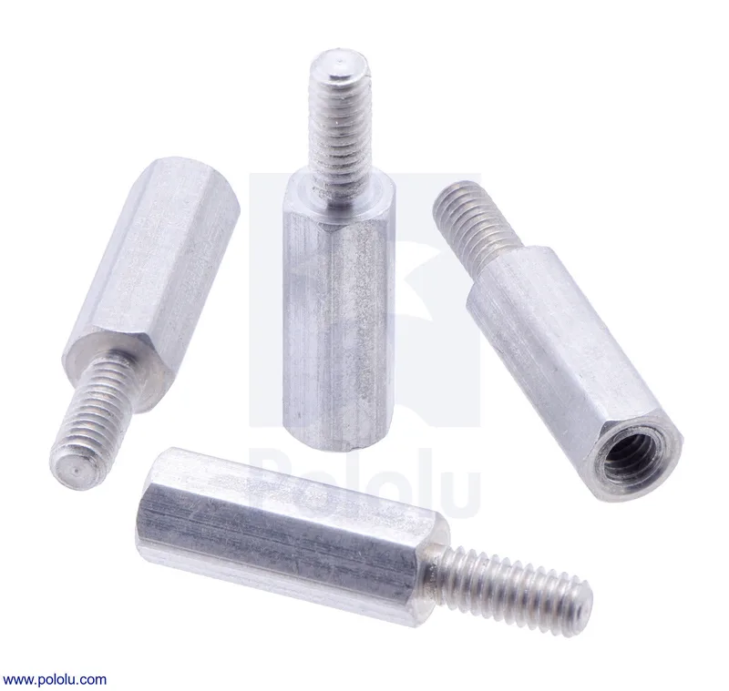 Aluminum Standoff for Raspberry Pi: 11mm Length, 6mm M2.5 Thread, M-F (4-Pack)