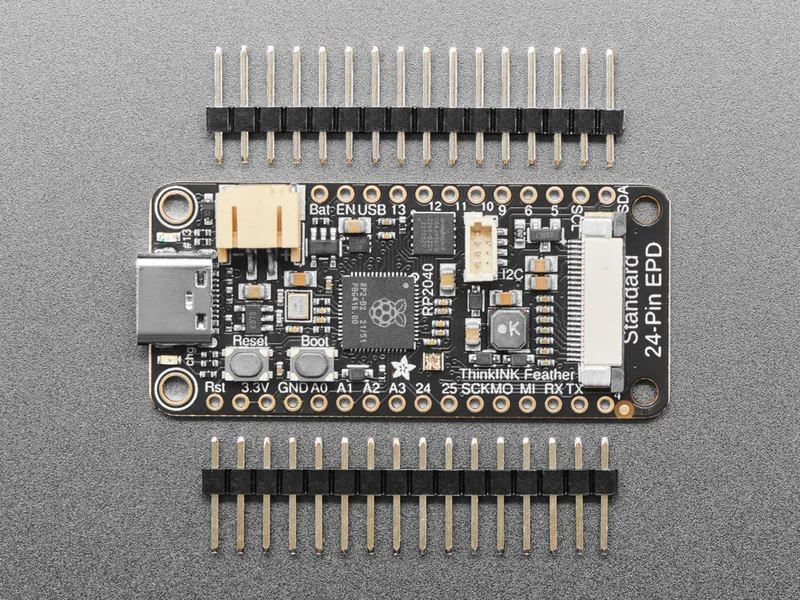 Adafruit RP2040 Feather ThinkInk for 24-pin E-Paper Displays STEMMA QT