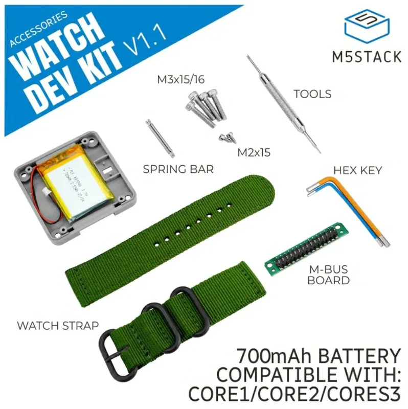 M5Core用ウォッチ型デバイス化キット--販売終了