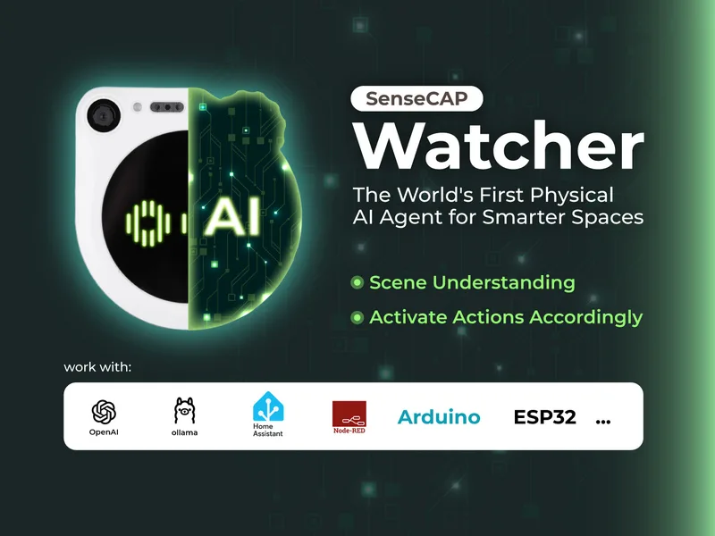SenseCAP Watcher W1-B White Case - The Physical AI Agent for Smarter Spaces