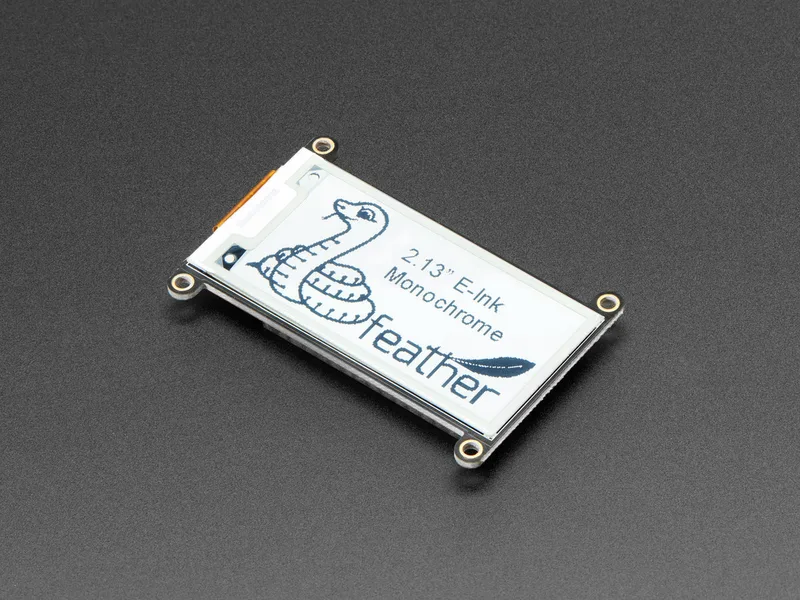 Adafruit 2.13" Monochrome eInk / ePaper Display FeatherWing - 250x122 Monochrome