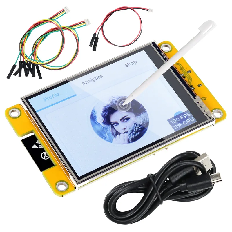 Freenove ESP32 Touch Display CYD WiFi BT, 2.8 3.2 3.5 4.0 Inch Touchscreen, Dual-core 32-bit 240 MHz, Code LVGL Example Tutorial