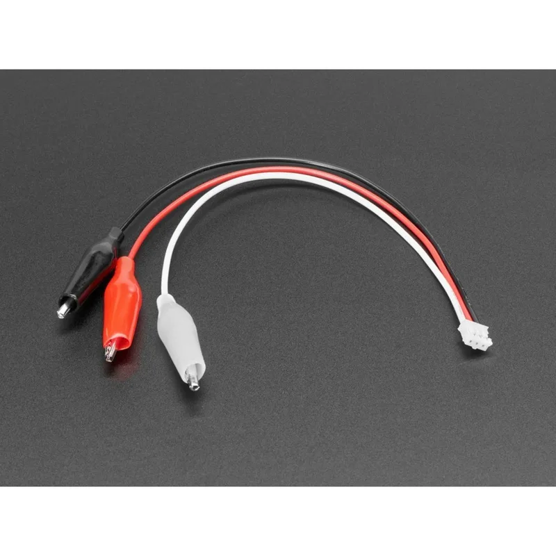 JST PH 3-pin Plug to Color Coded Alligator Clips Cable