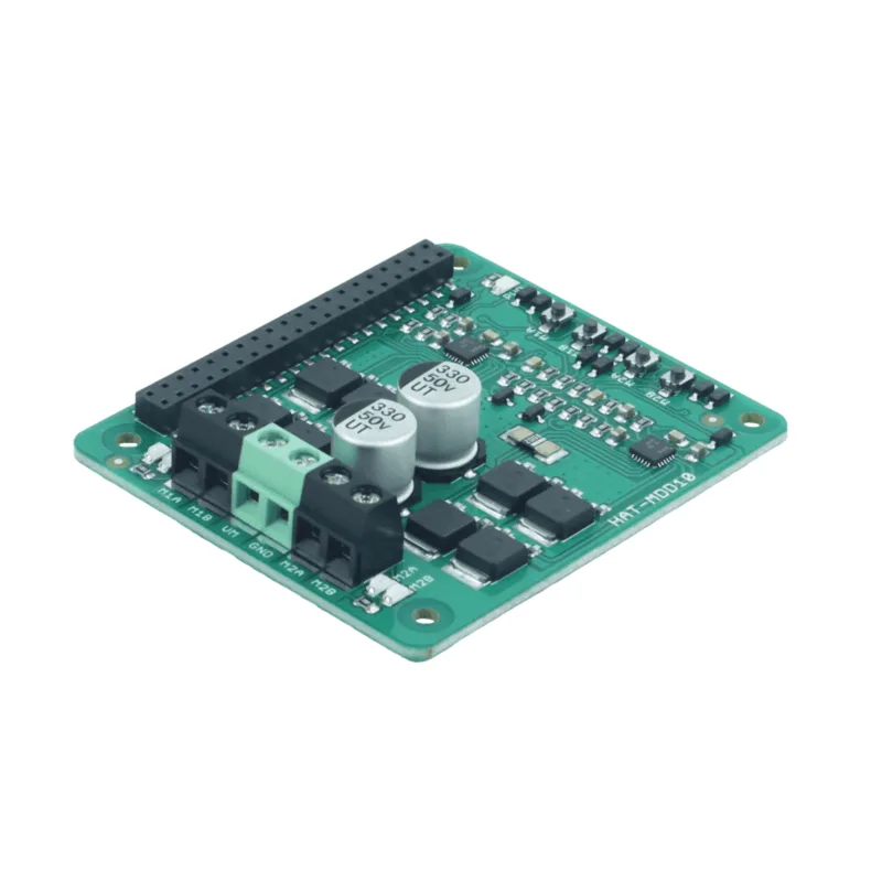 Cytron HAT-MDD10 – 10A Dual-Channel 6V–24V DC Motor Driver HAT for Raspberry Pi