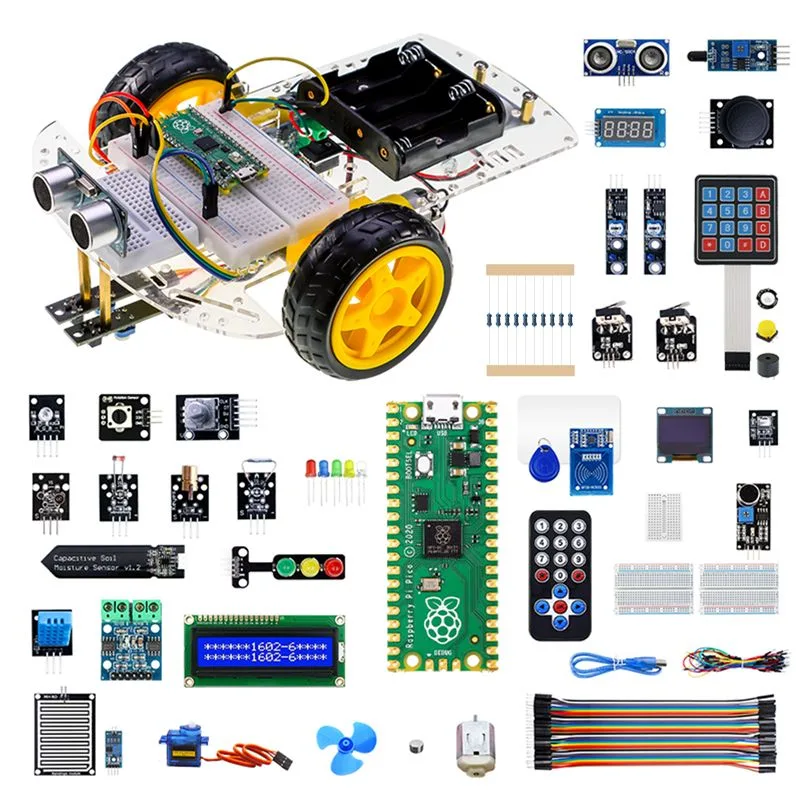 Elecrow Raspberry Pi Pico Advanced Kit: Includes 32 Modules & 32 Project Lessons