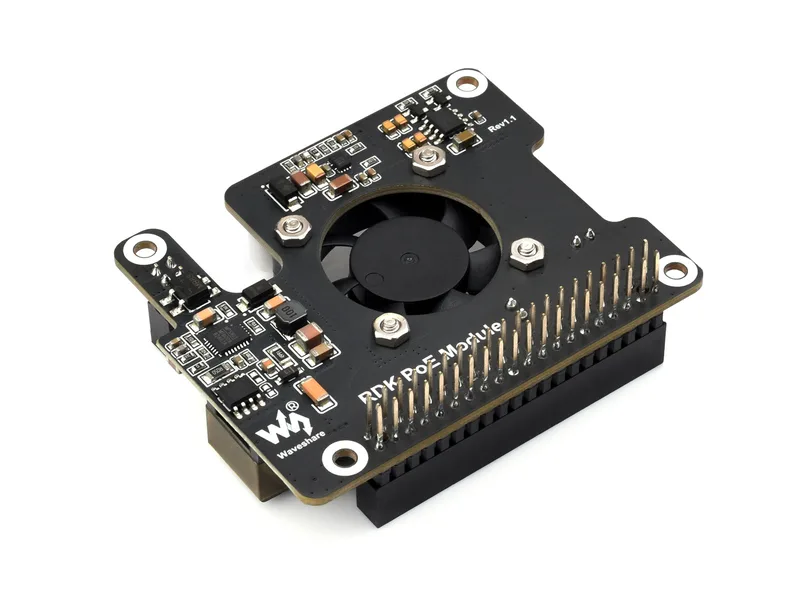 RDK X5 PoE Expansion Board with Fan & Heatsink, 802.3af/at