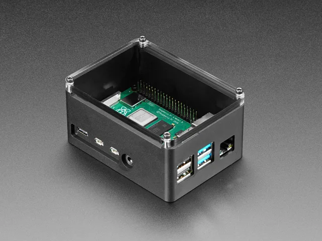 anidees Black Extra High Raspberry Pi 4 Case
