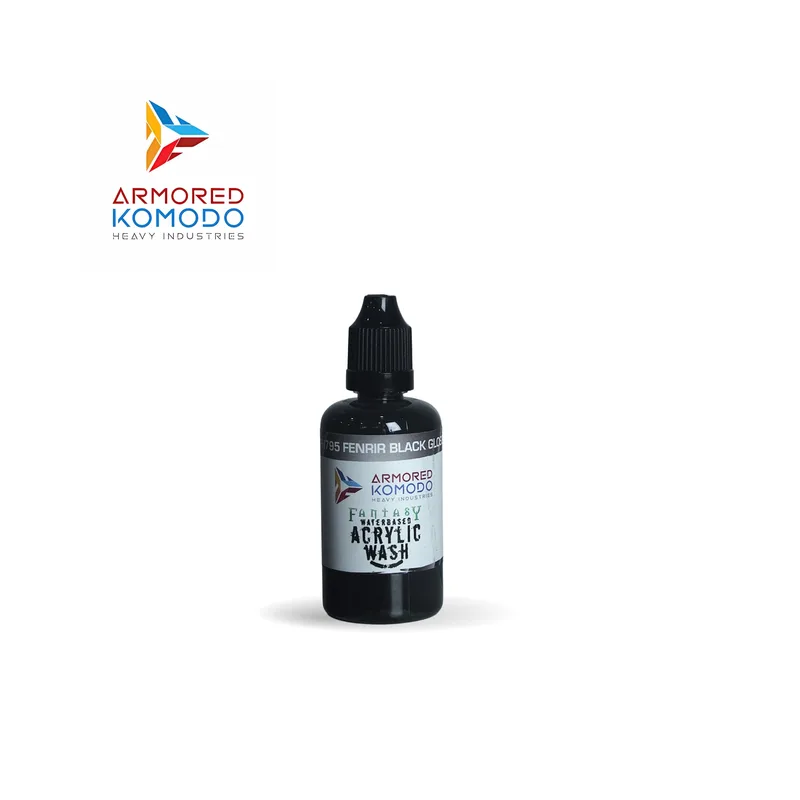 Arkom Waterbased Acrylic Fenrir Black Gloss Fantasy Wash 50ml PH795