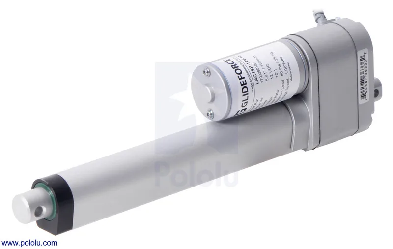 Glideforce GF23-120506-3-65 High-Speed LD Linear Actuator with Feedback: 12kgf, 6" Stroke (5.9" Usable), 3.3"/s, 12V
