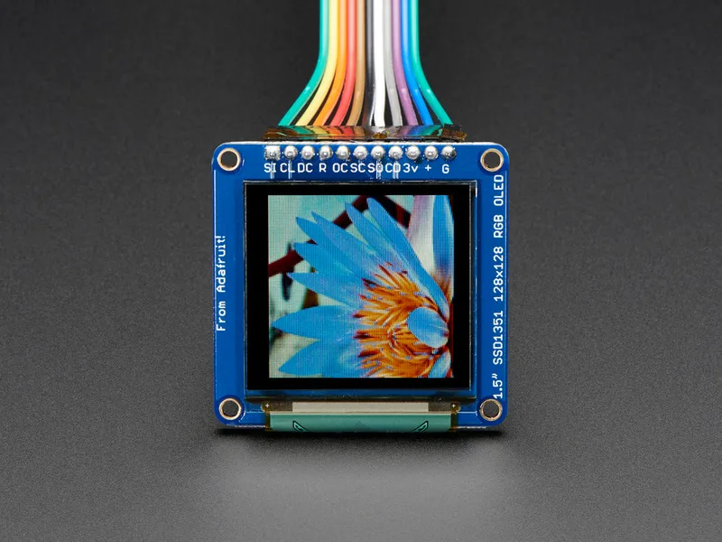 OLED Breakout Board - 16-bit Color 1.5" w/microSD holder EYESPI Connector