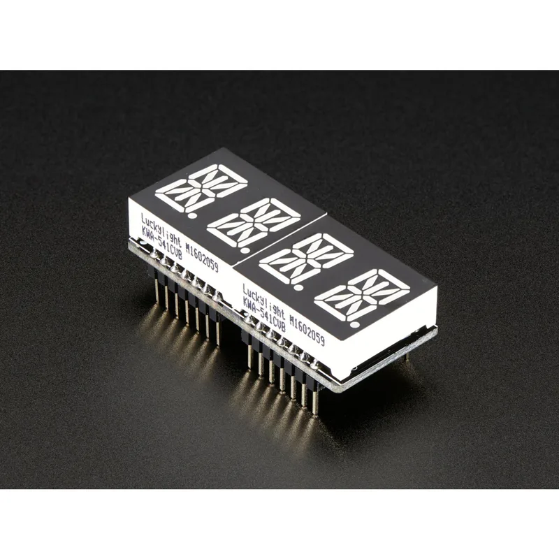 Adafruit 0.54 Quad Alphanumeric FeatherWing Display - Blue