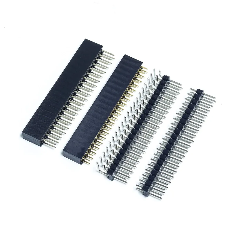 4 different types of 2x20pins Header 0.1'' Pitch for Raspberry Pi 5/4/3B+/3B