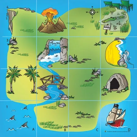 Treasure Island Mat for Bee Bot and Blue Bot