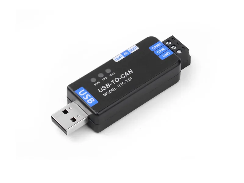 UTC-T01 Industrial USB-to-CAN Adapter (PCAN/CANable Compatible)