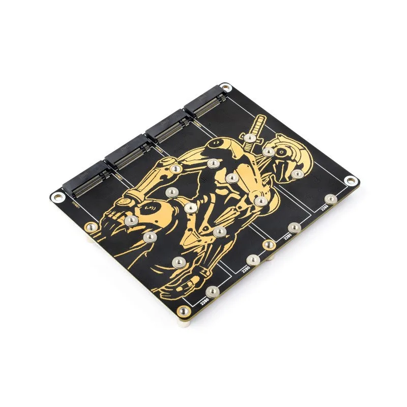 Waveshare Raspberry Pi 5用PCIe-4ch M.2変換基板