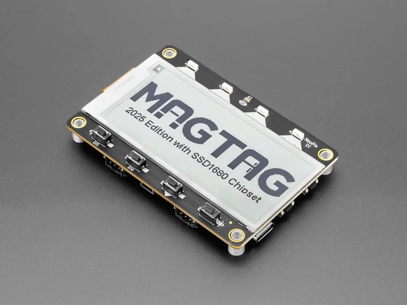 Adafruit MagTag - 2.9" Grayscale E-Ink WiFi Display - 2025 Edition with SSD1680