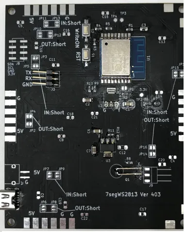 WS2813-7segPanel コントローラ付き基板--販売終了