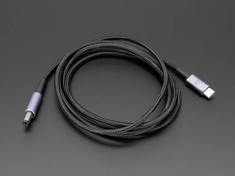 USB Type C 3.1 PD to 5.5mm Barrel Jack Cable - 28V 5A Output