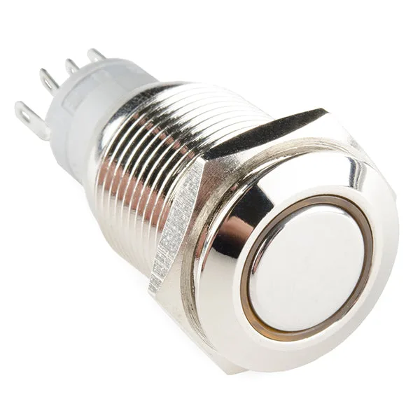 Metal Pushbutton - Latching (16mm, Yellow)