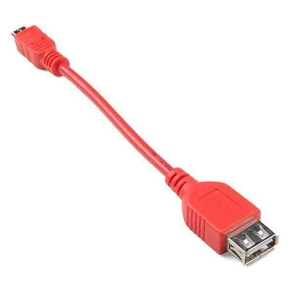 USB OTG Cable - Female A to Micro B - 5in (CAB-14276)