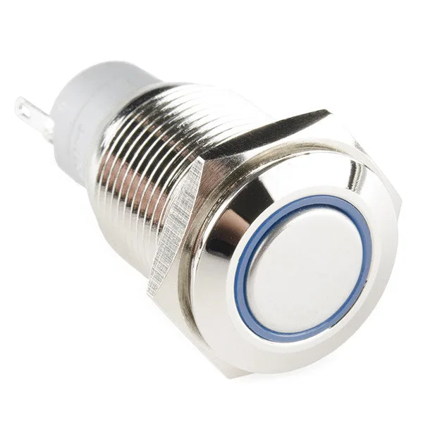 Metal Pushbutton - Momentary (16mm, Blue) 1