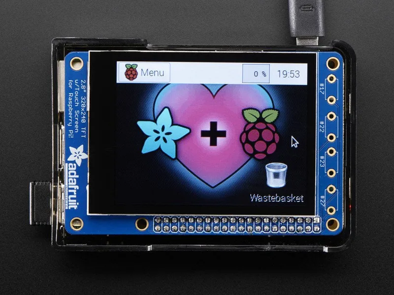 PiTFT Plus 320x240 2.8" TFT + Capacitive Touchscreen Mini Kit - Pi 2 and Model A+ / B+