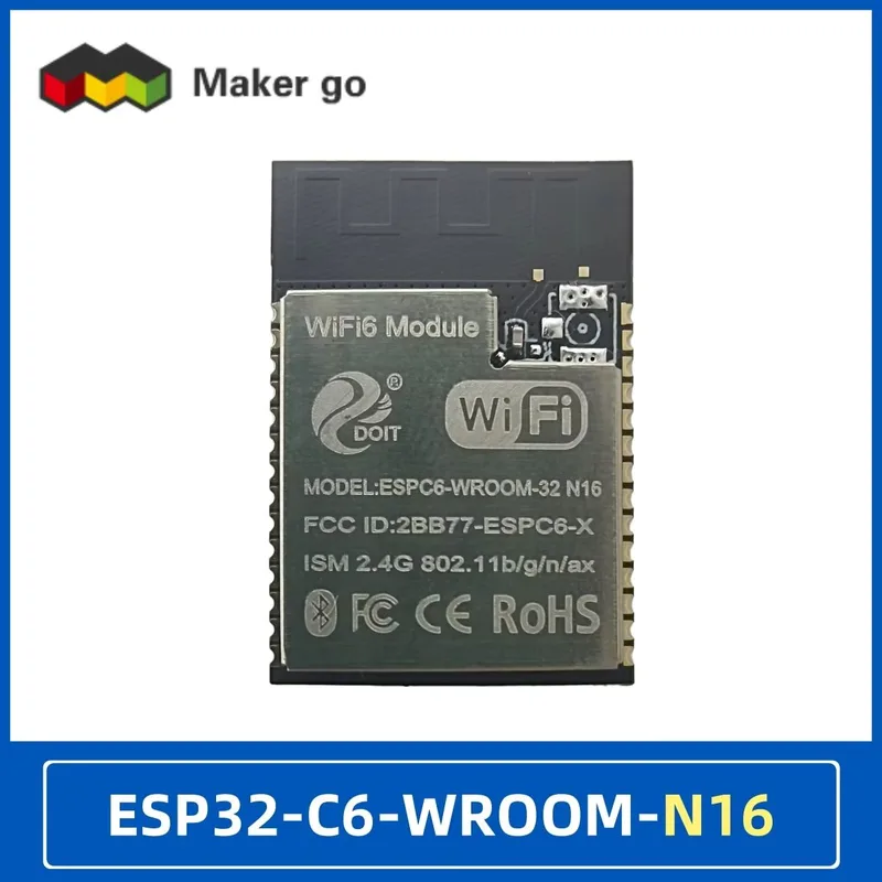 ESP32-C6-WROOM-1-N16 16MB Flash Module WIFI/Bluetooth/Zigbee Compatible with ESP32-C6-WROOM-1