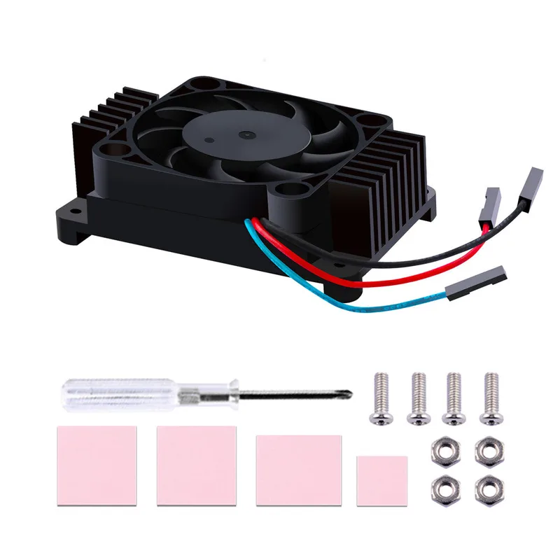 52Pi Aluminum Alloy Heatsink with PWM Fan for Raspberry Pi Compute Module 4, Passive Cooling Radiator with Speed Control Fan for Raspberry Pi CM4 Motherboard