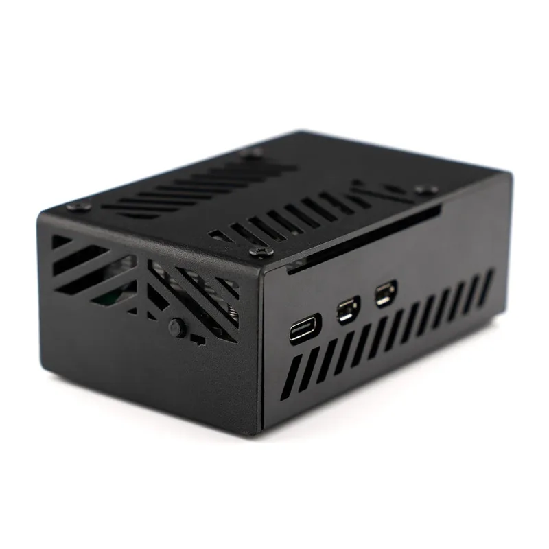 Raspberry Pi 5＋Pimoroni製NVMeボード用アルミケース（黒）