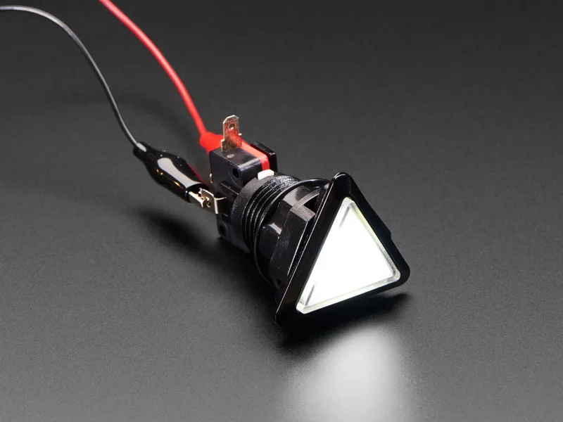 LED Illuminated Triangle Pushbutton - White