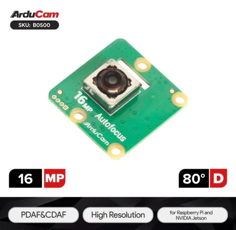 Arducam IMX519搭載 PDAF&CDAF オートフォーカスカメラモジュール