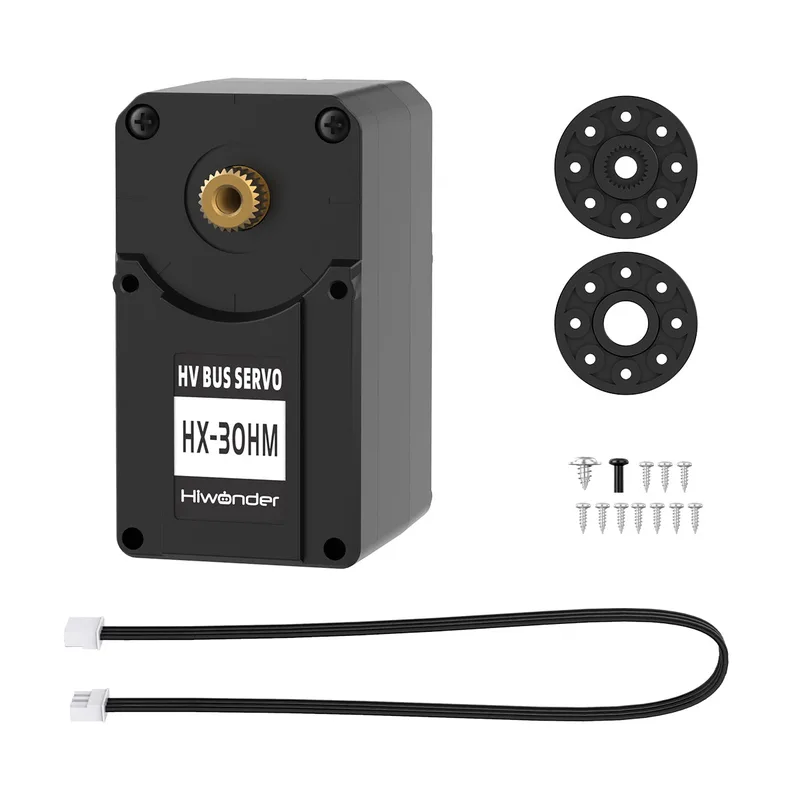 Hiwonder HX-30HM Magnetic Encoder Intelligent Serial Bus Servo with Double Shaft, High-Voltage Serial, 30KG Torque, 360° Angle Control with Feedback
