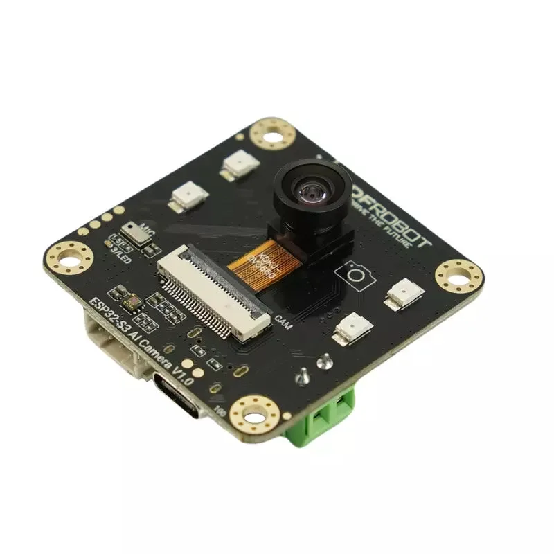 ESP32-S3 AI Camera Module (Edge Image Recognition, Night Vision, ChatGPT Voice Interaction)